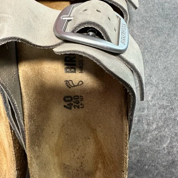 Birkenstock Light Gray Double Strap Sandals - Picture 2 of 4